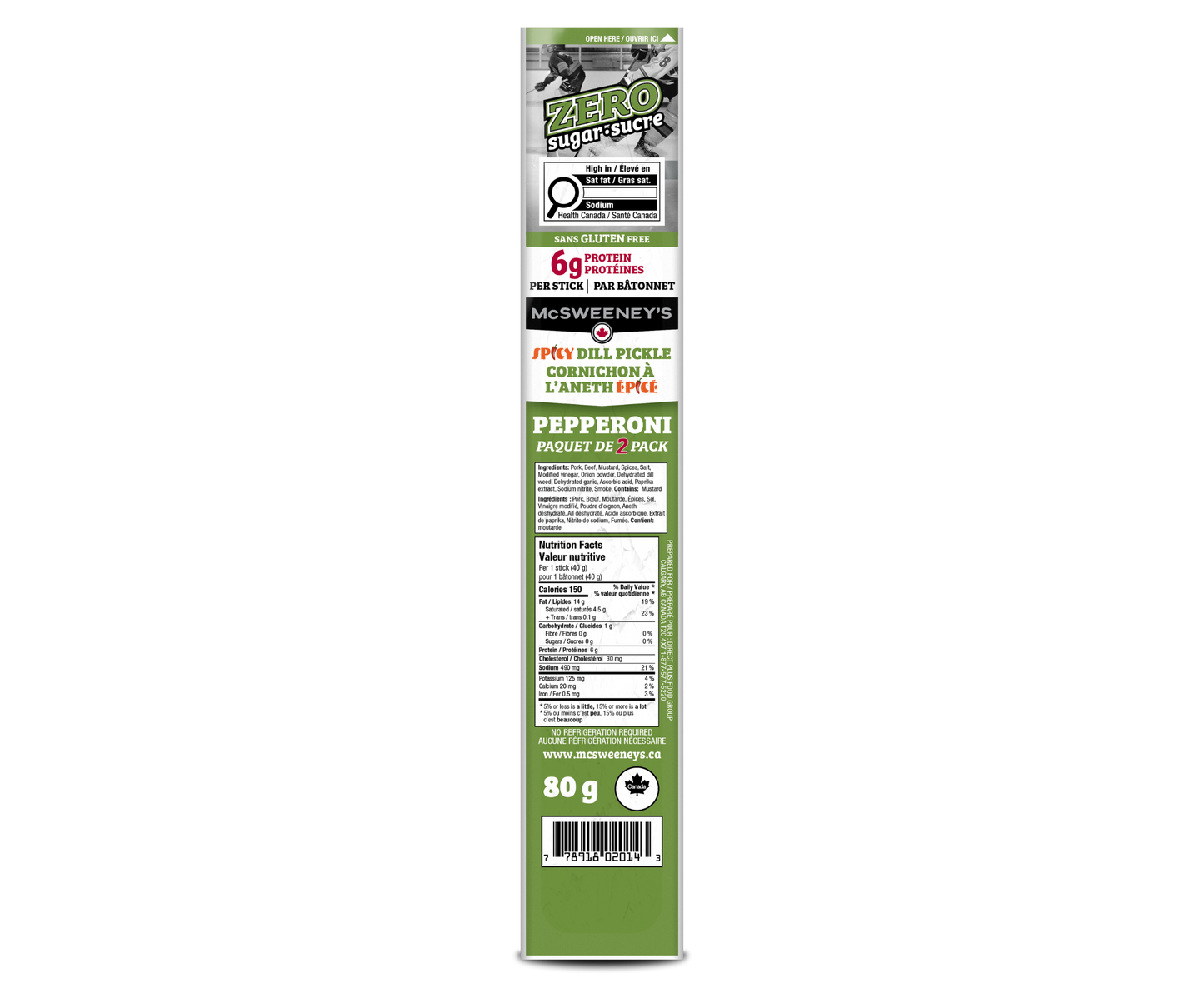 ZERO Sugar Spicy Dill Pickle Pepperoni 2-Pack
